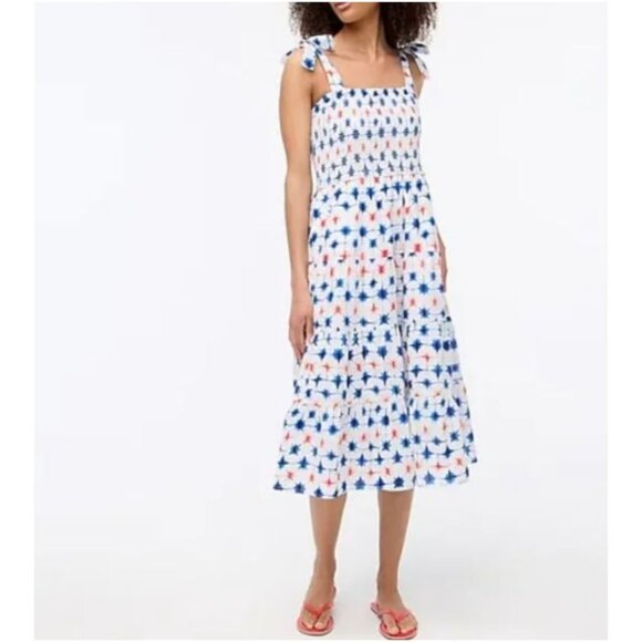 J. Crew  Mocked Shoulder Tie Midi Dress Size XS NWT - Picture 1 of 12